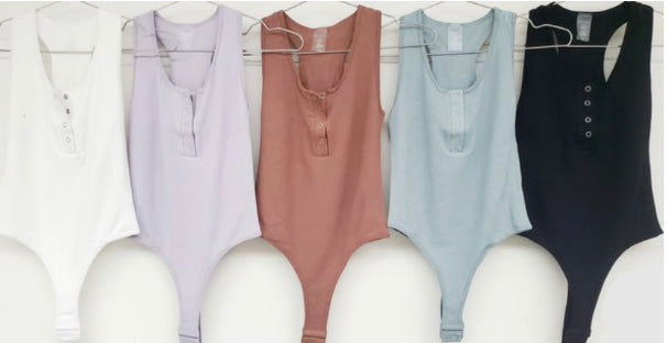 Super Stretch Button-Down Layering Bodysuit