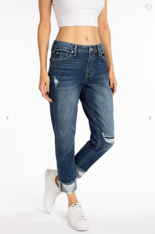 The Falling For Dark-Wash Girlfriend Jeans