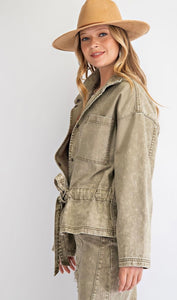 The Distressed Cinch-Waisted Jacket