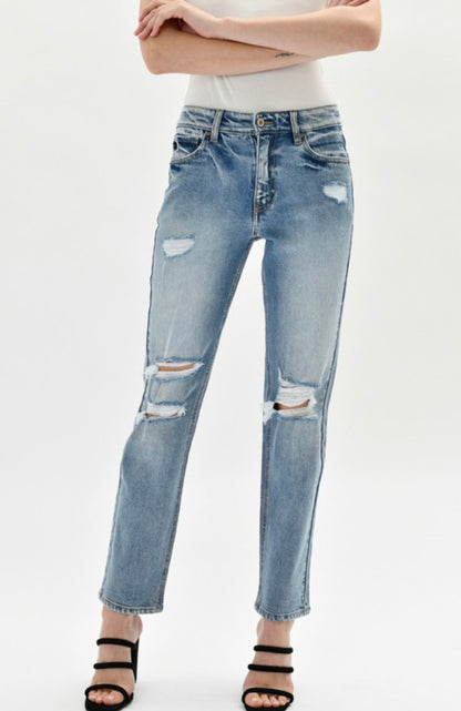 High-Rise Straight Fit Mom Jean