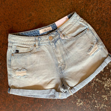 Load image into Gallery viewer, High-Rise Denim Cuffed Shorts
