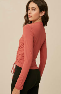 The Ariana Ribbed Ruched Top