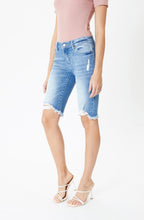 Load image into Gallery viewer, Mid-Rise Unfinished Stretch Bermuda Shorts