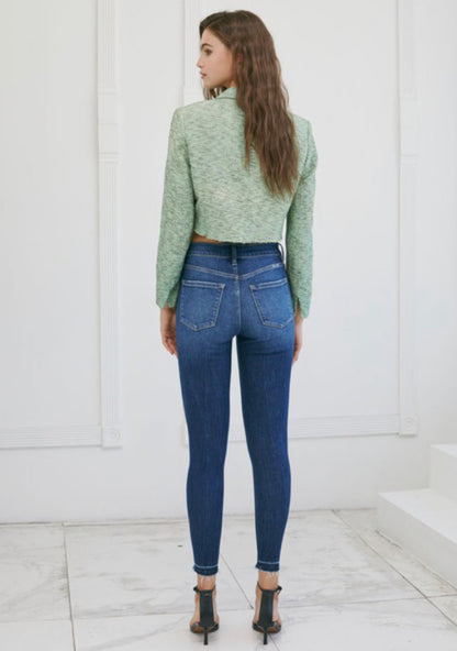 High-Rise Dark Ankle Skinny Jean