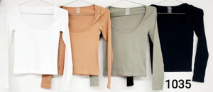 The Super Stretch Ribbed Comfy Layering Long-Sleeve Top