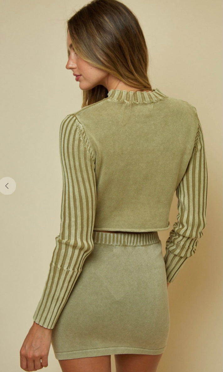 The McKenna Washed Ribbed Skirt