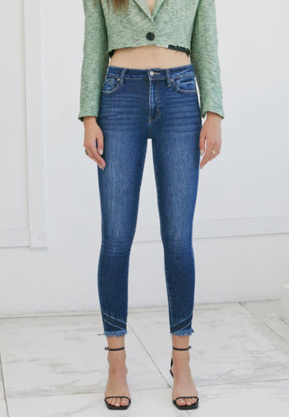High-Rise Dark Ankle Skinny Jean