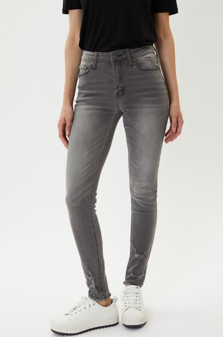 2nd Edition Sadie Unfinished Gray Stretch Jean