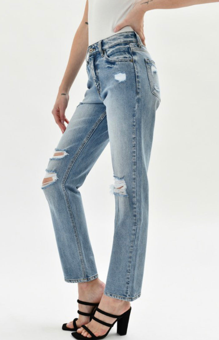 High-Rise Straight Fit Mom Jean