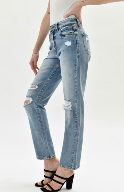 High-Rise Straight Fit Mom Jean