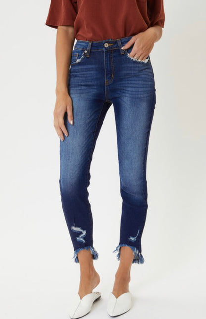 Best Selling Cropped Dark Wash Stretch Jean