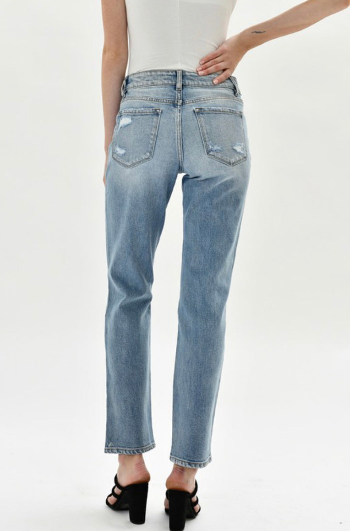 High-Rise Straight Fit Mom Jean