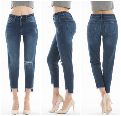 Dark Wash High-Rise Relaxed Girlfriend Jean