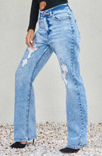 Load image into Gallery viewer, The Bad Mom Wide Leg Distressed Jeans