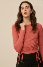 Load image into Gallery viewer, The Ariana Ribbed Ruched Top