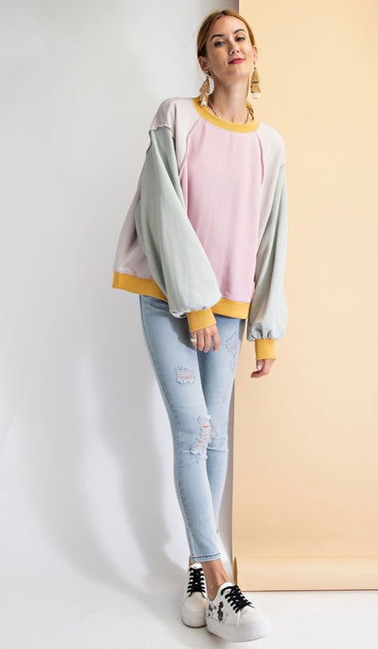 The Kaleigh Colorblock Crewneck