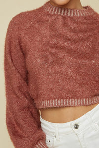 The Isabelle Fuzzy Mock-Neck Sweater