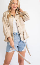 Load image into Gallery viewer, The Distressed Cinch-Waisted Jacket