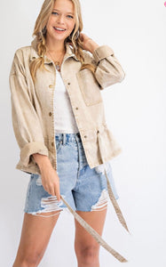 The Distressed Cinch-Waisted Jacket