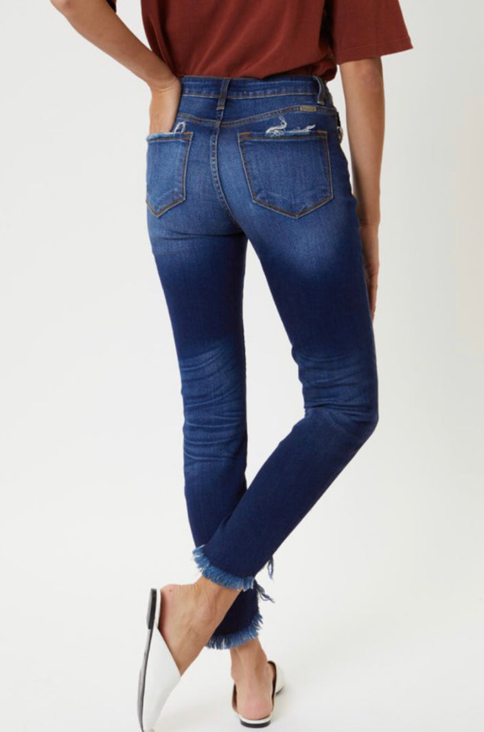 Best Selling Cropped Dark Wash Stretch Jean