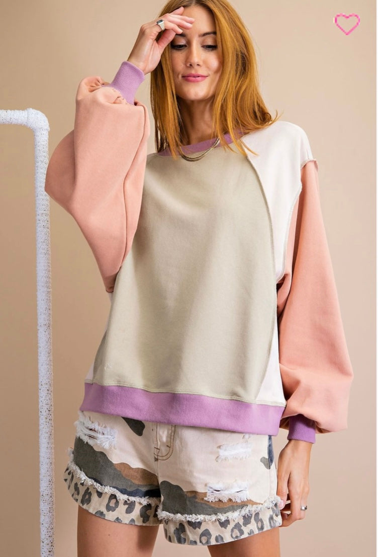 The Kaleigh Colorblock Crewneck