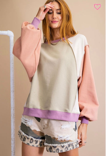 The Kaleigh Colorblock Crewneck
