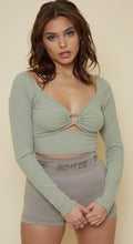 Load image into Gallery viewer, The Metal Hearts Ribbed Cropped Top
