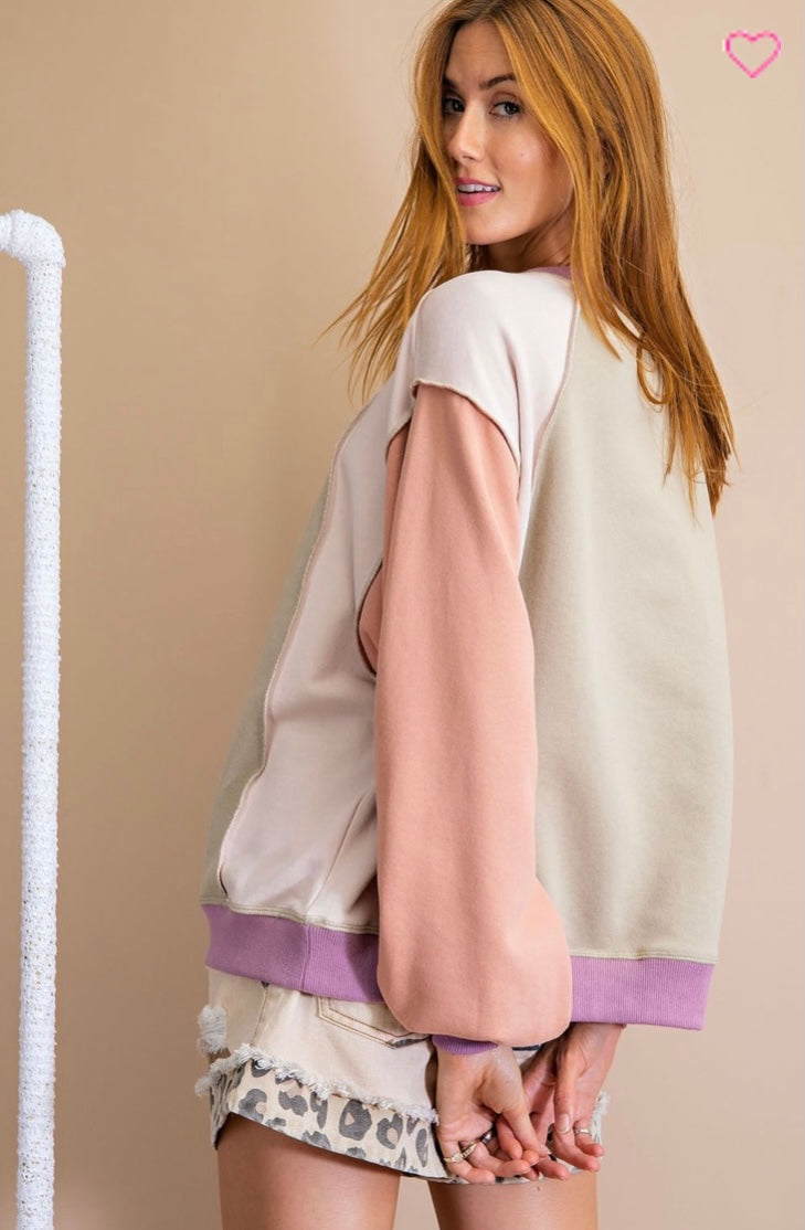 The Kaleigh Colorblock Crewneck