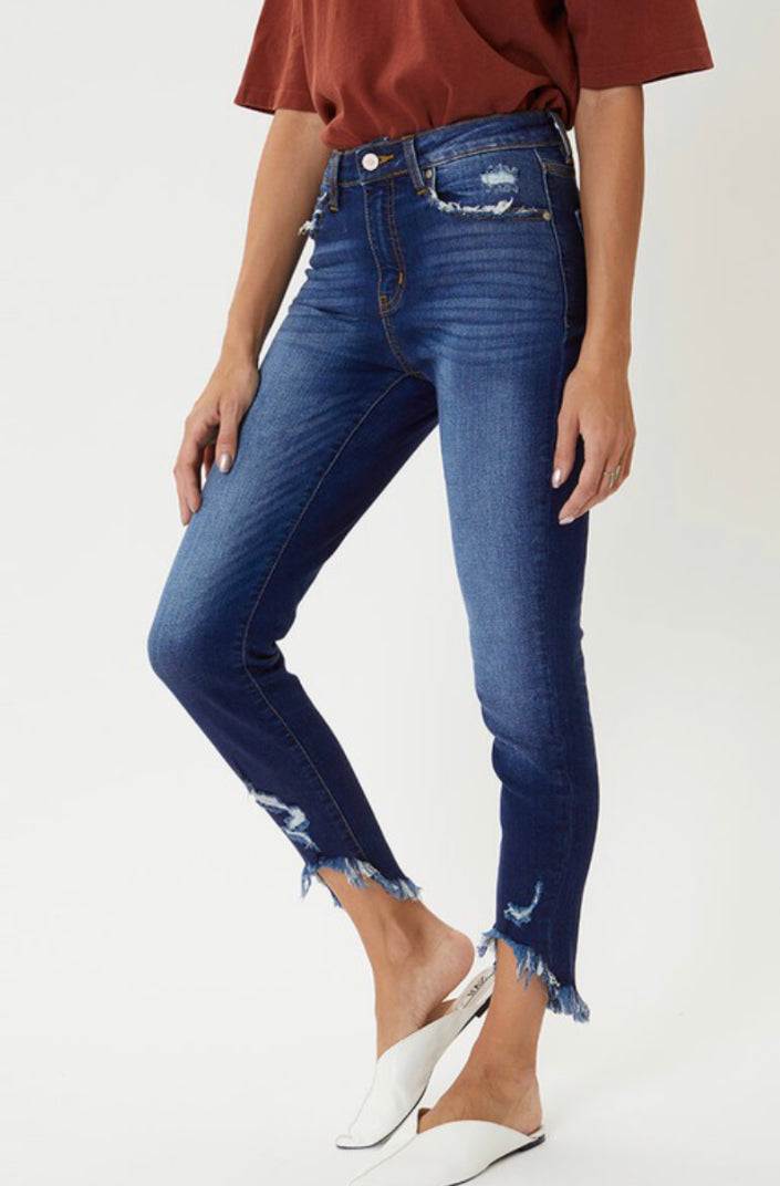 Best Selling Cropped Dark Wash Stretch Jean