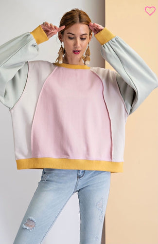 The Kaleigh Colorblock Crewneck