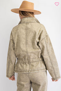The Distressed Cinch-Waisted Jacket