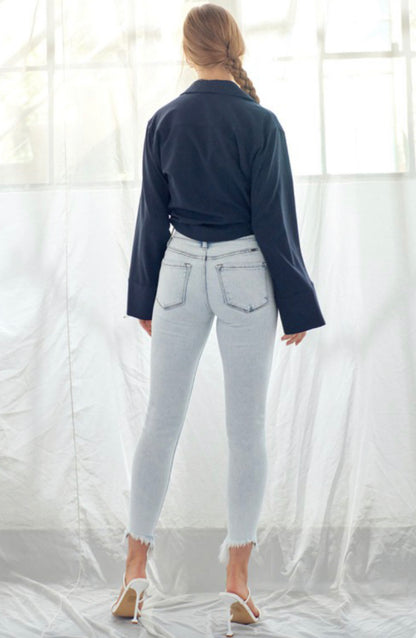 The Savannah Light-Wash Ankle Skinny Jean
