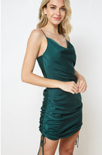 Load image into Gallery viewer, The Harlow Satin Ruched Dress