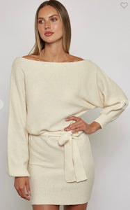 The Elisabetta One-Shoulder Sweater Dress