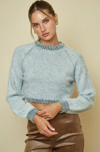 The Isabelle Fuzzy Mock-Neck Sweater