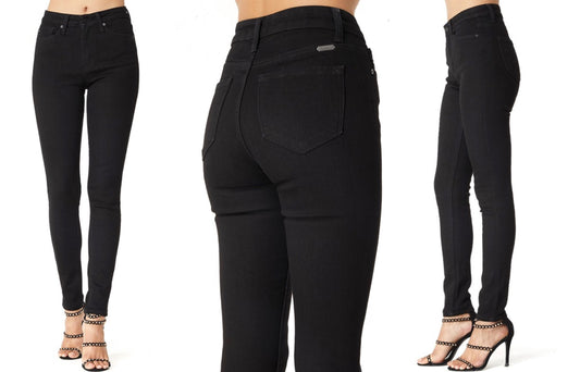 Mid-Rise Winter Lined Black Jean