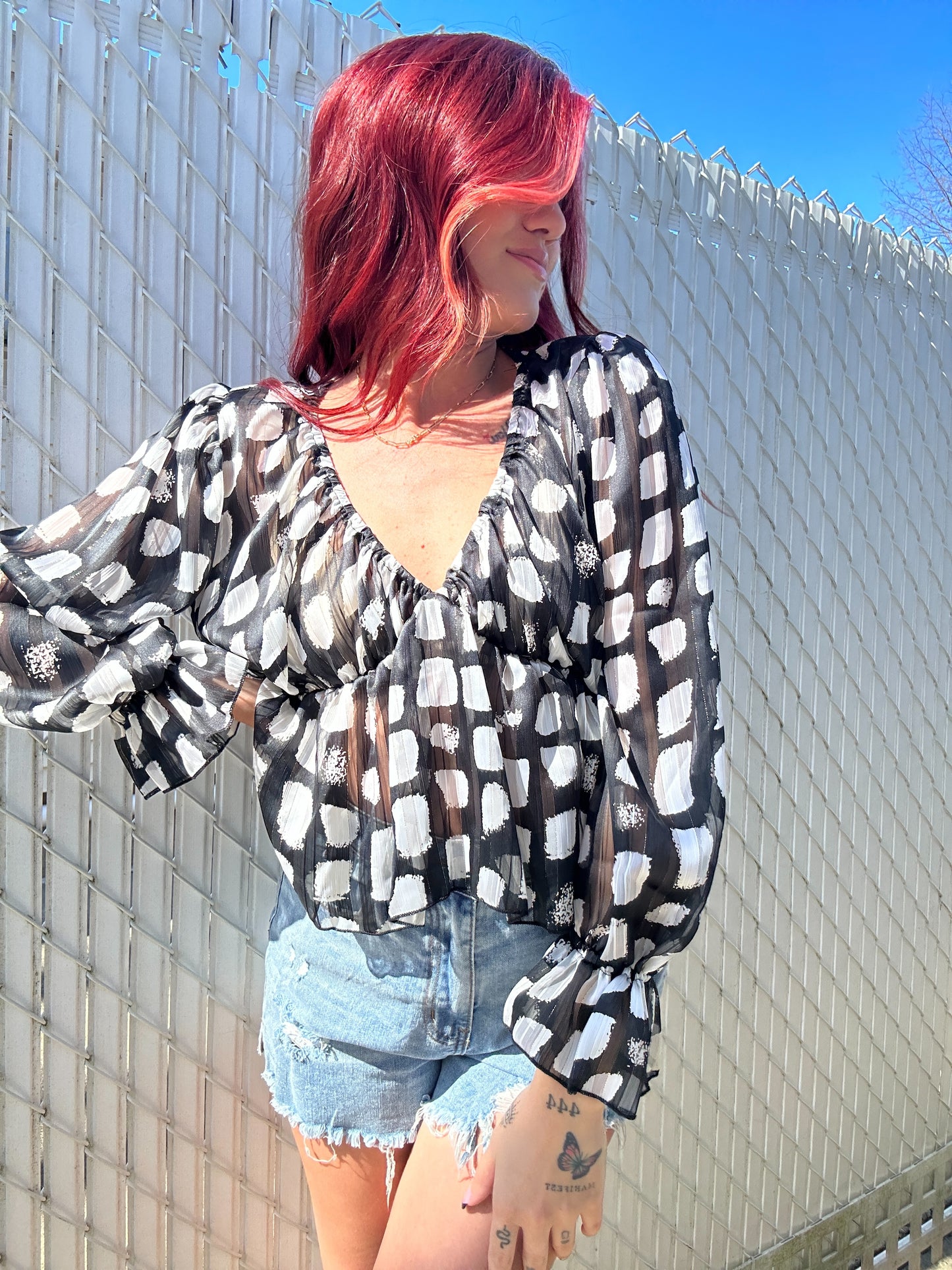 Sheer Babydoll Top