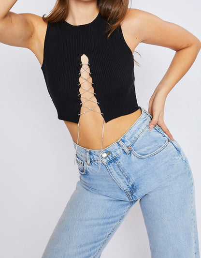 The Jeweled Knit Top