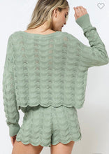 Load image into Gallery viewer, Scalloped Knit Lounge Set