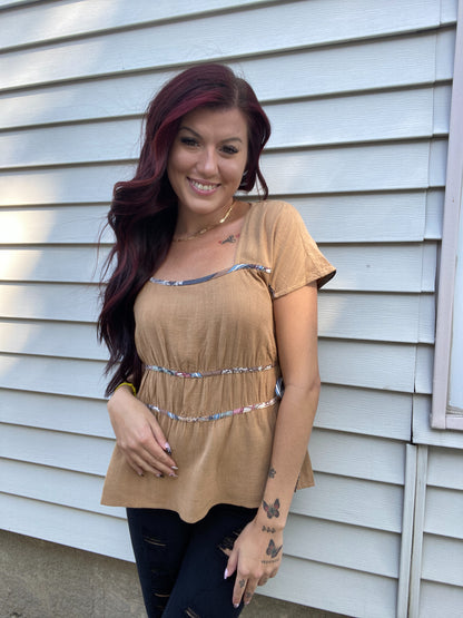 Boho Peplum Top
