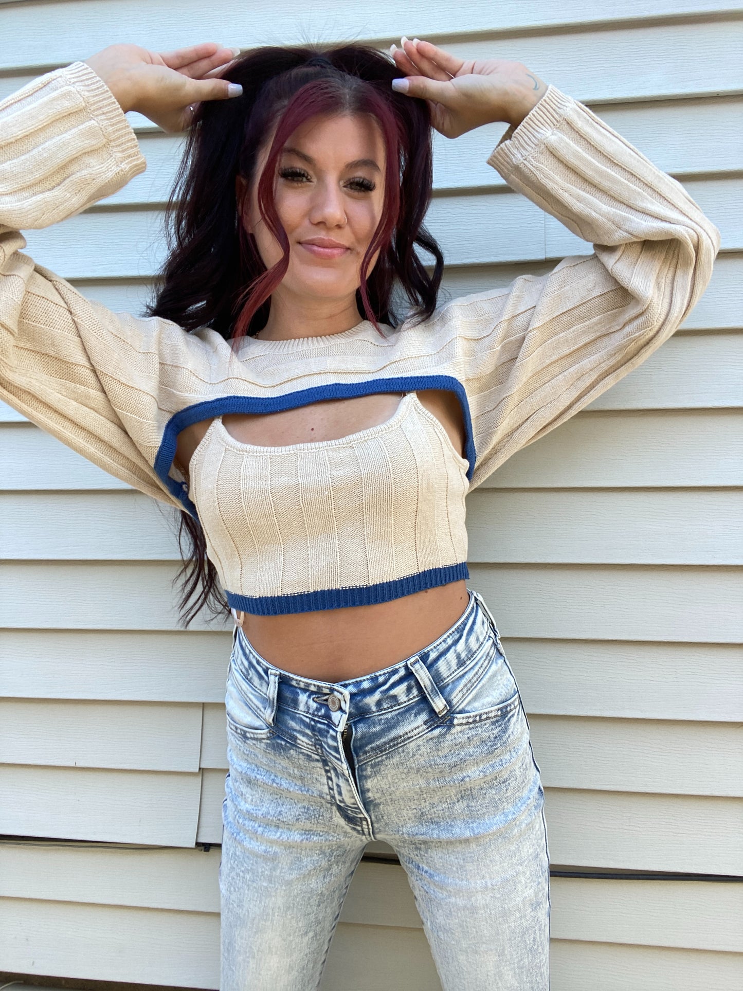 Fallin For You Cropped Sweater