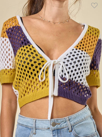 Multi Color Cover Up Top