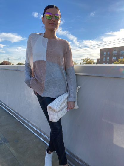Color Block Knit Sweater