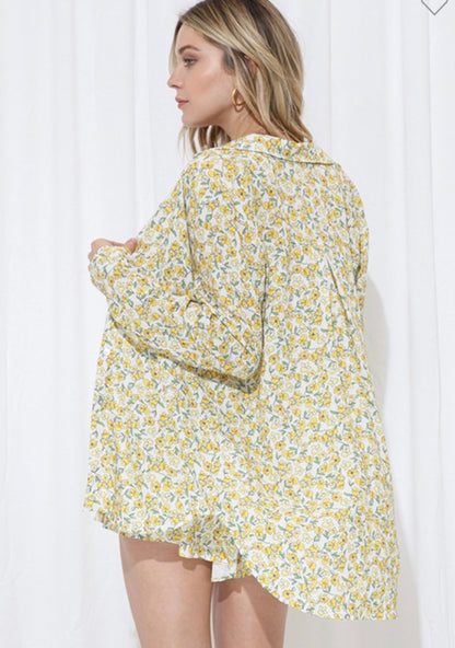 Yellow Daisies 2-Piece Short Set