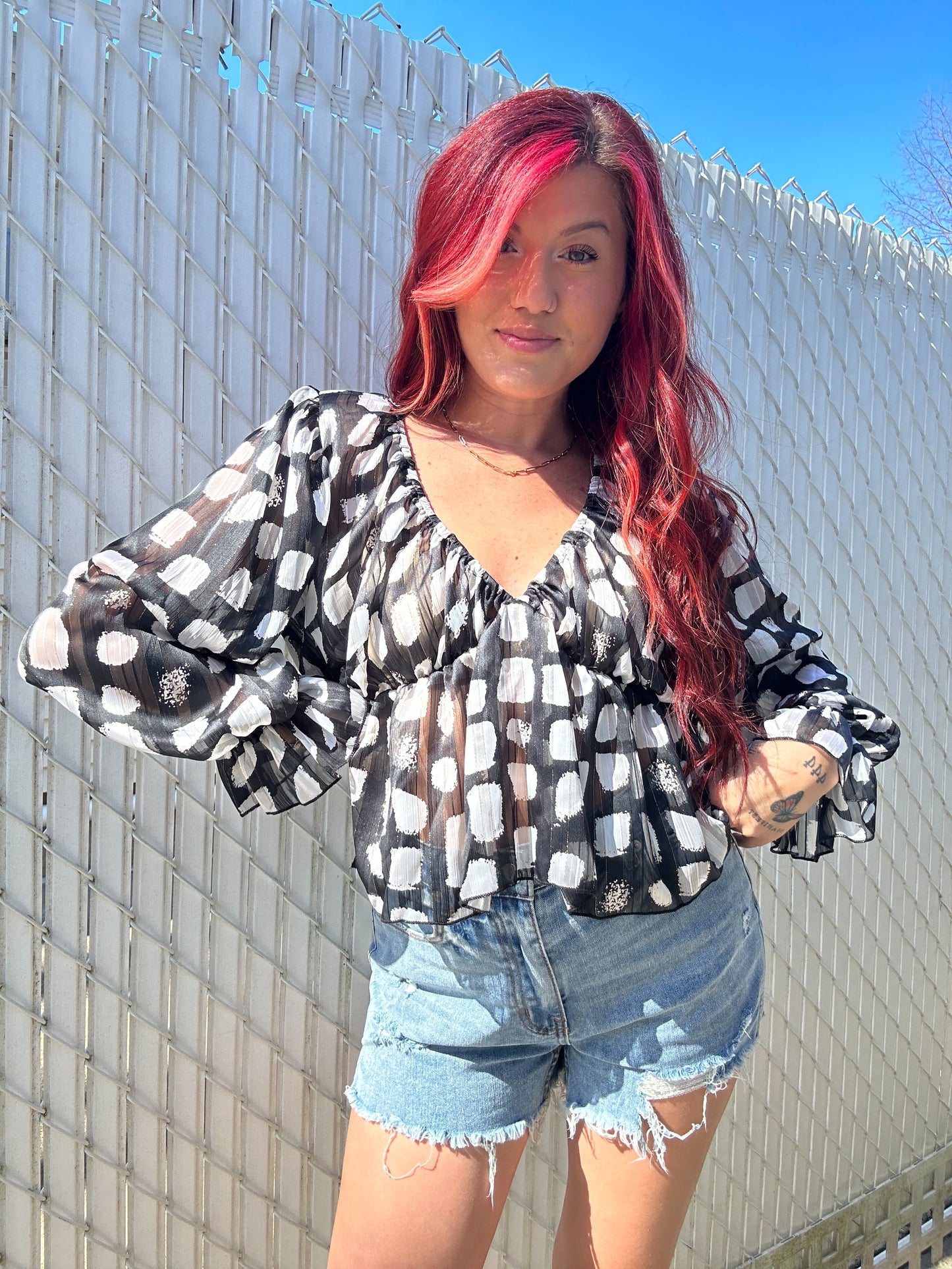 Sheer Babydoll Top