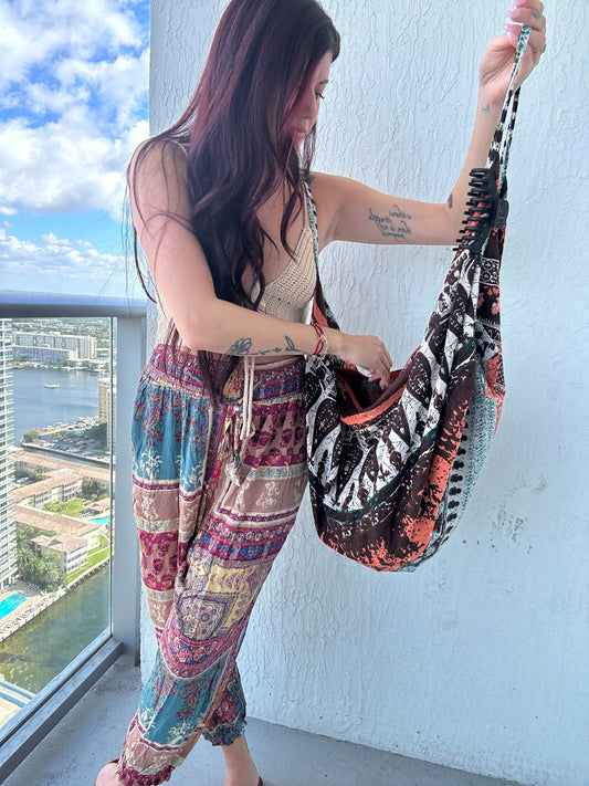 Boho Beach Bag Brown