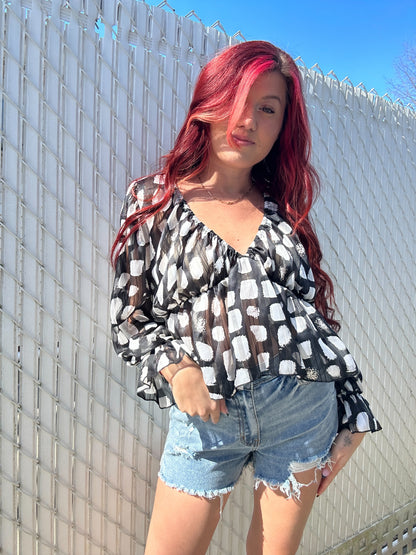 Sheer Babydoll Top