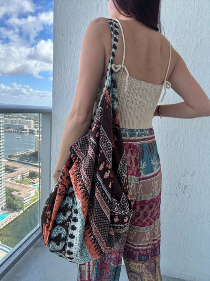 Boho Beach Bag Brown