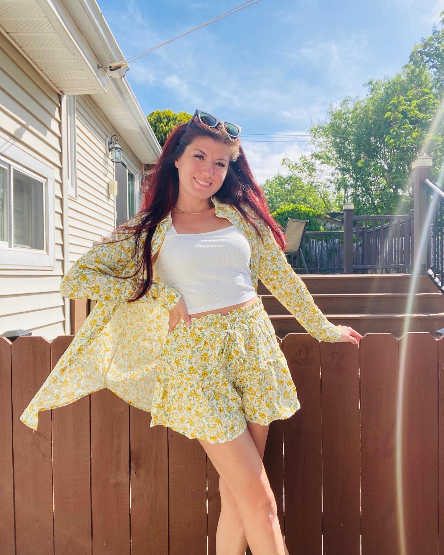 Yellow Daisies 2-Piece Short Set