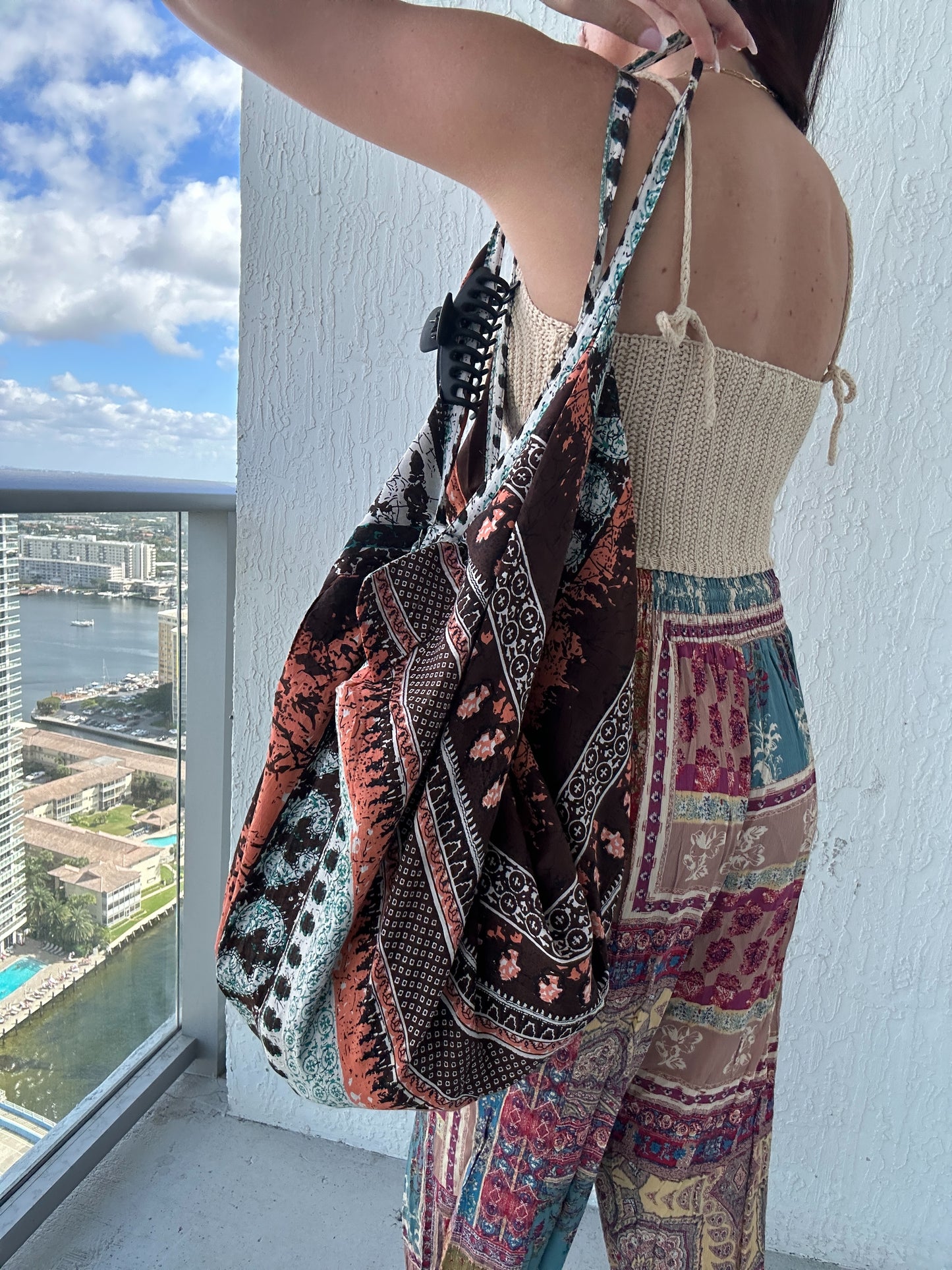 Boho Beach Bag Brown